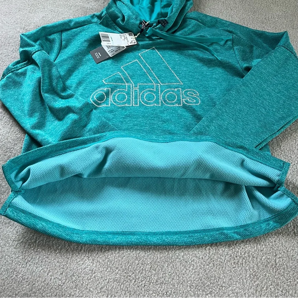 Adidas Women’s Green/Blue Hoodie NWT - Picture 5 of 8